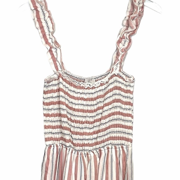 Hayden Smocked Bodice Striped Jumpsuit NWT Size M - Picture 3 of 13